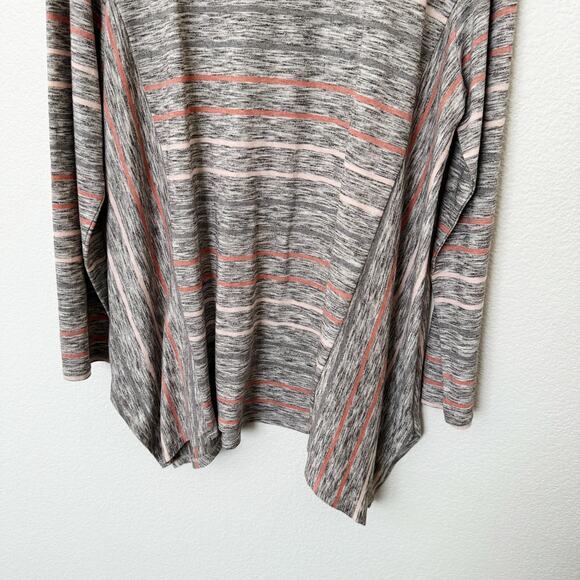 [J. Jill] Pure Jill Striped Scoop Neck Marled Long Sleeve Tunic Top NWT Sz Large - Picture 4 of 11